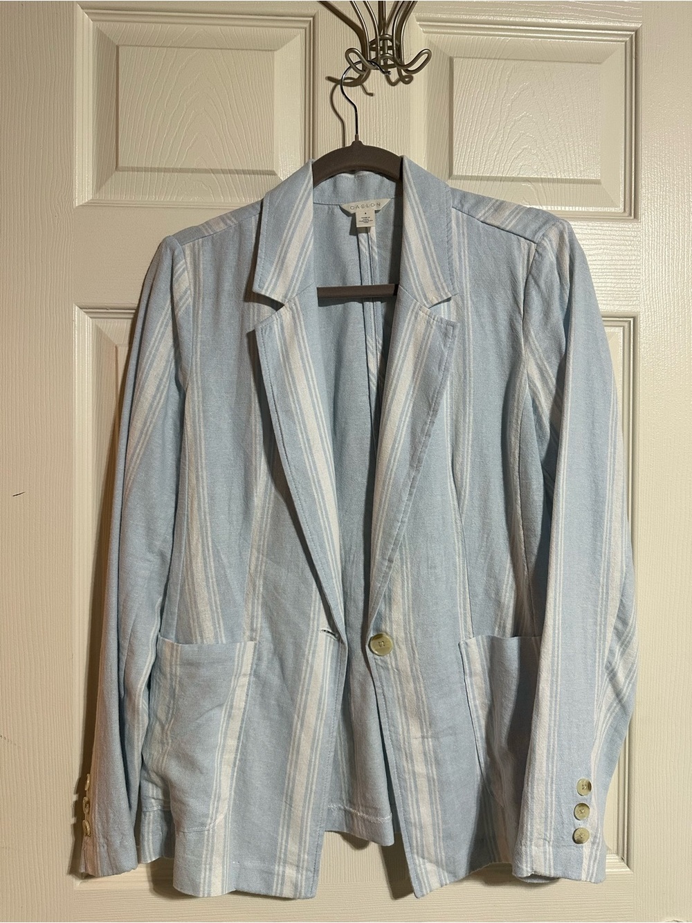 Light Blue and White Blazer